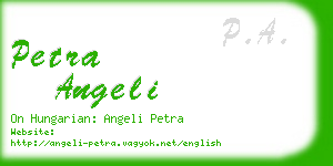 petra angeli business card